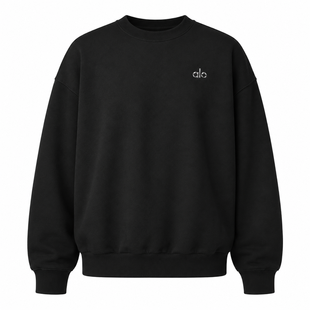 Sudadera Hoodie Alo Yoga Crewneck Negro