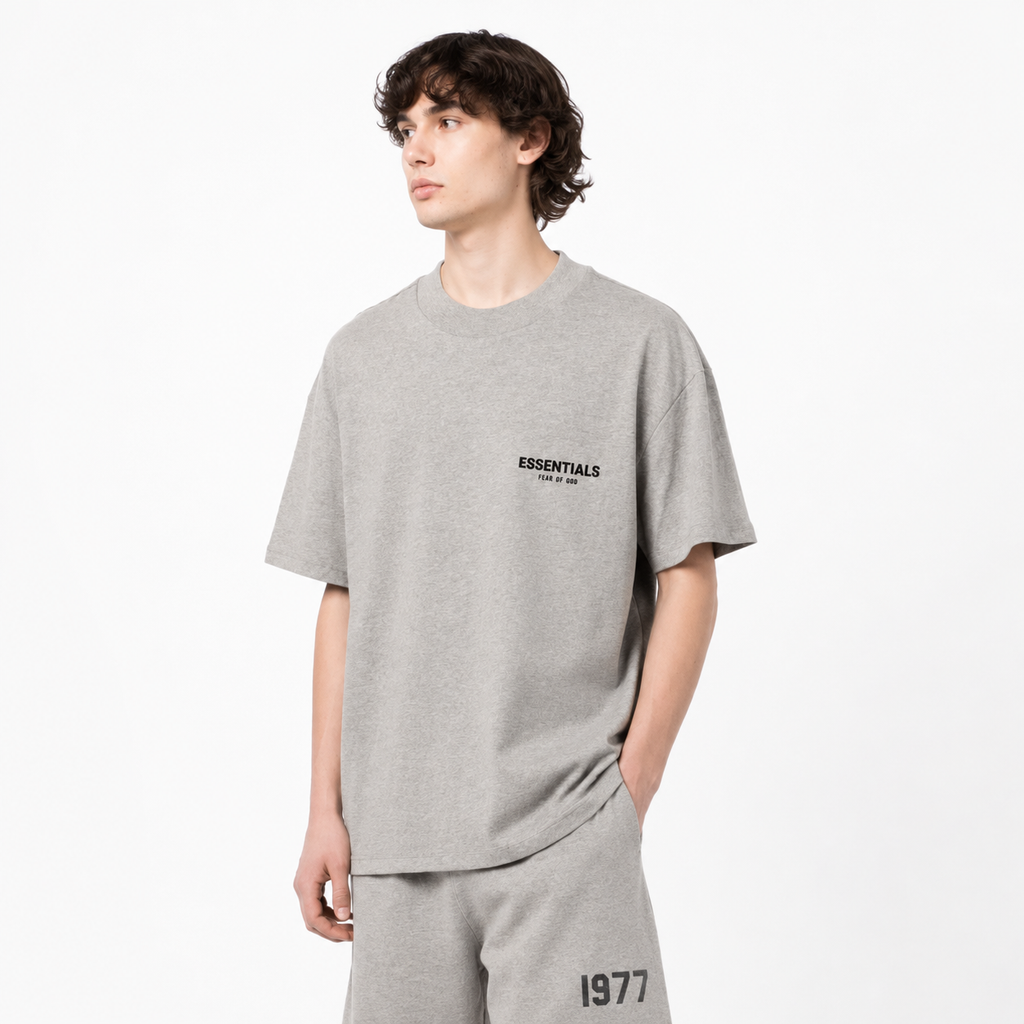 Camiseta Playera Essentials Fear Of God Dark Oat Meal