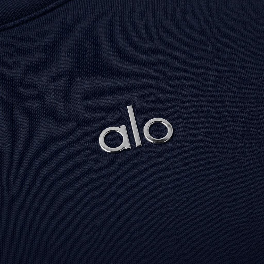 Sudadera Hoodie Alo Crewneck Azul Navy