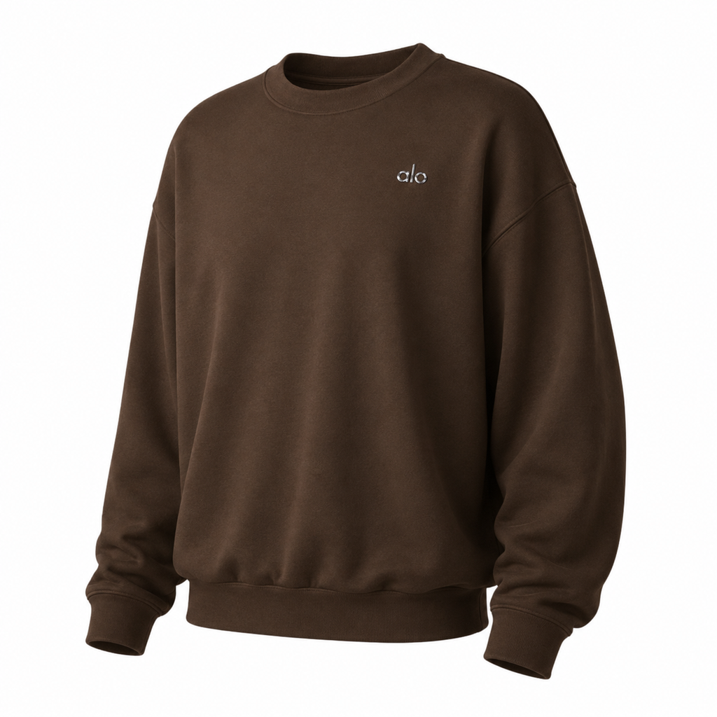 Sudadera Hoodie Alo Crewneck Café Expresso