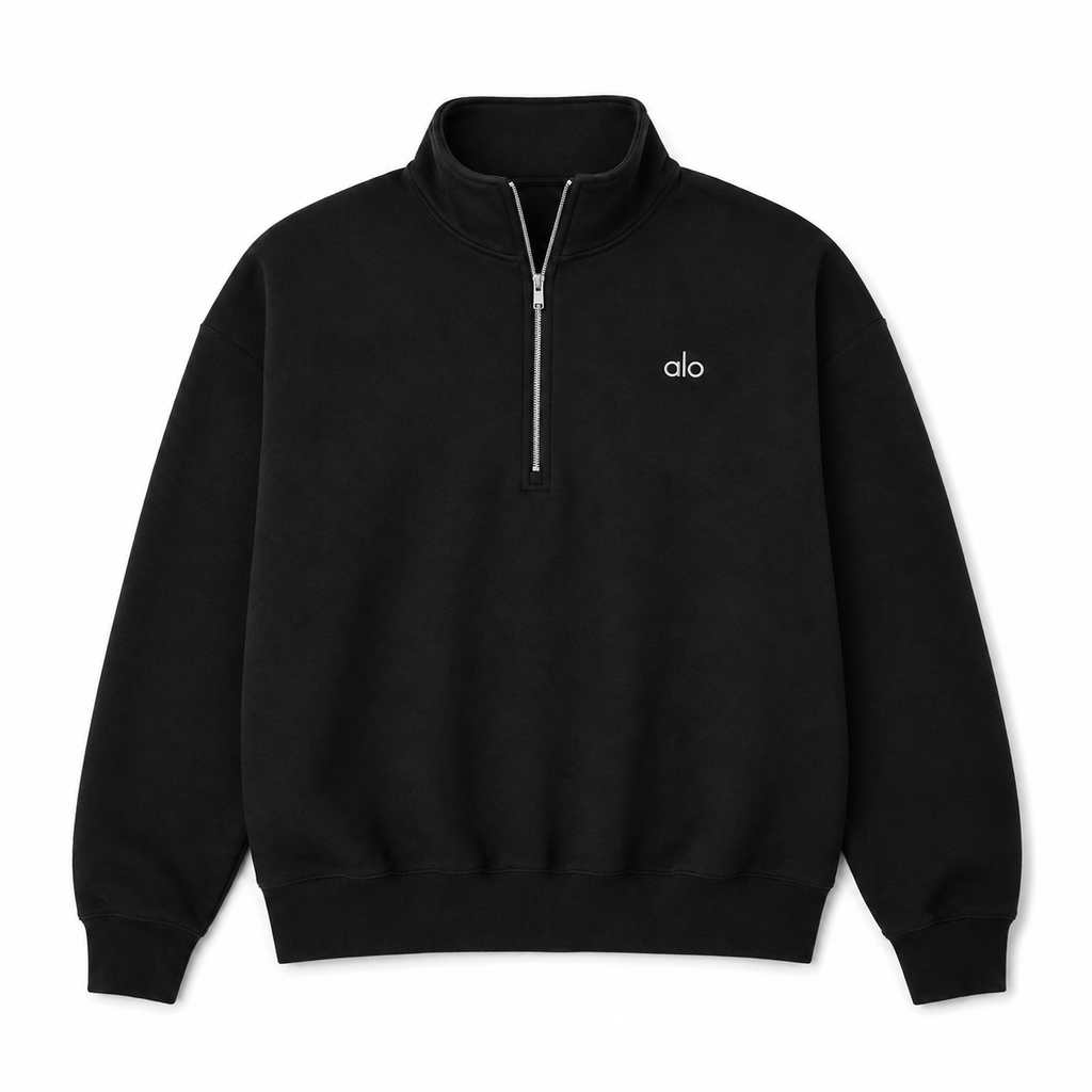 Sudadera Hoodie Alo Zip Negro