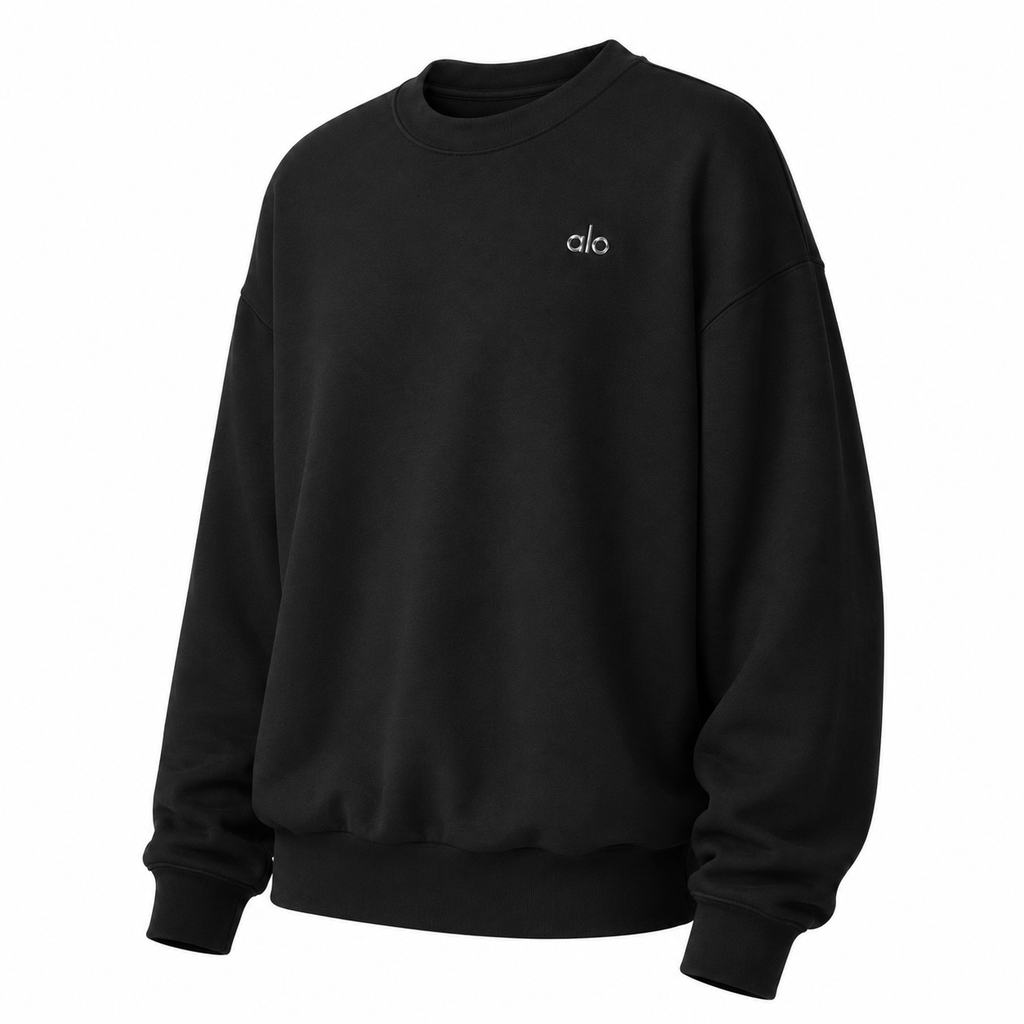 Sudadera Hoodie Alo Yoga Crewneck Negro