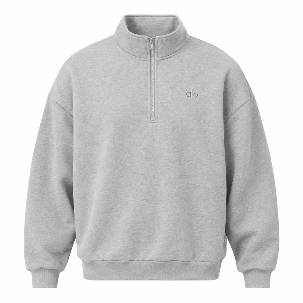 Sudadera Hoodie Alo Zip Gris