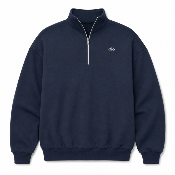 Sudadera Hoodie Alo Zip Azul Navy