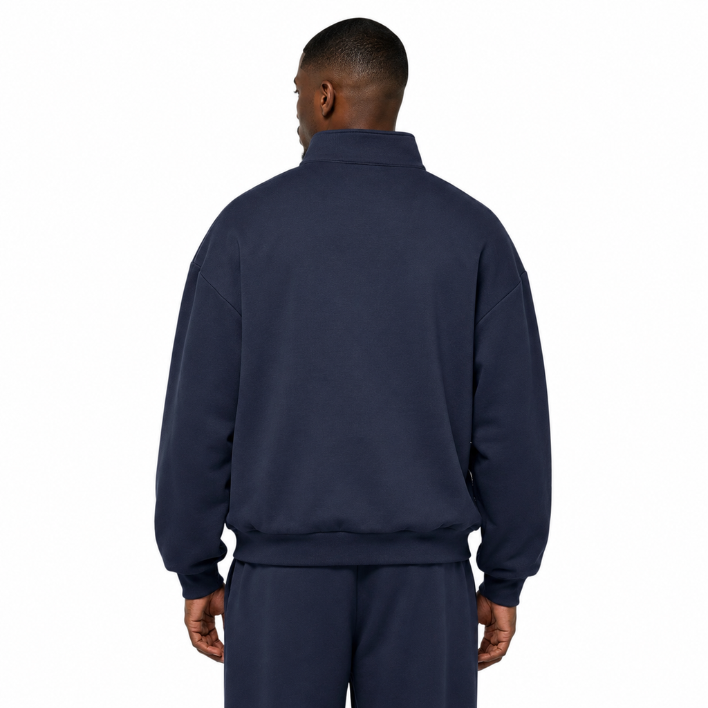 Sudadera Hoodie Alo Zip Azul Navy