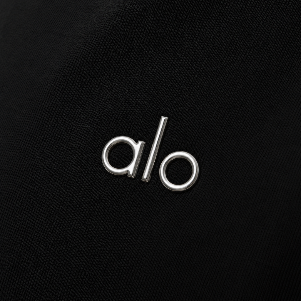 Sudadera Hoodie Alo Zip Negro