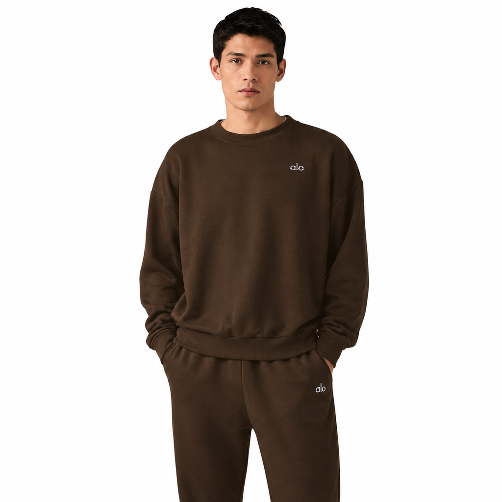 Sudadera Hoodie Alo Crewneck Café Expresso