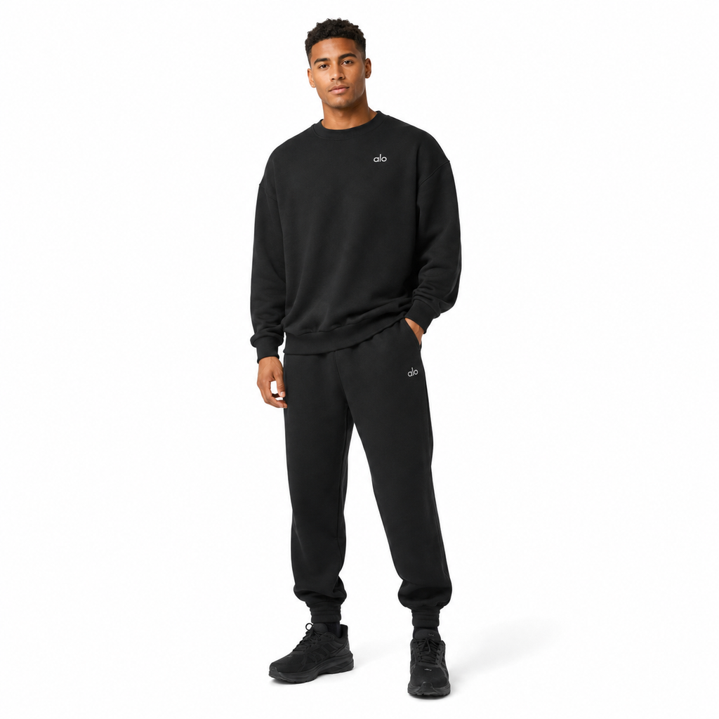 Sudadera Hoodie Alo Yoga Crewneck Negro