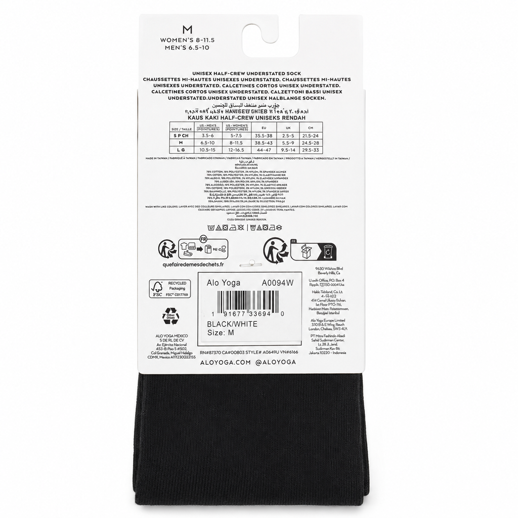 Calcetines Alo Yoga Half Crew Unisex
